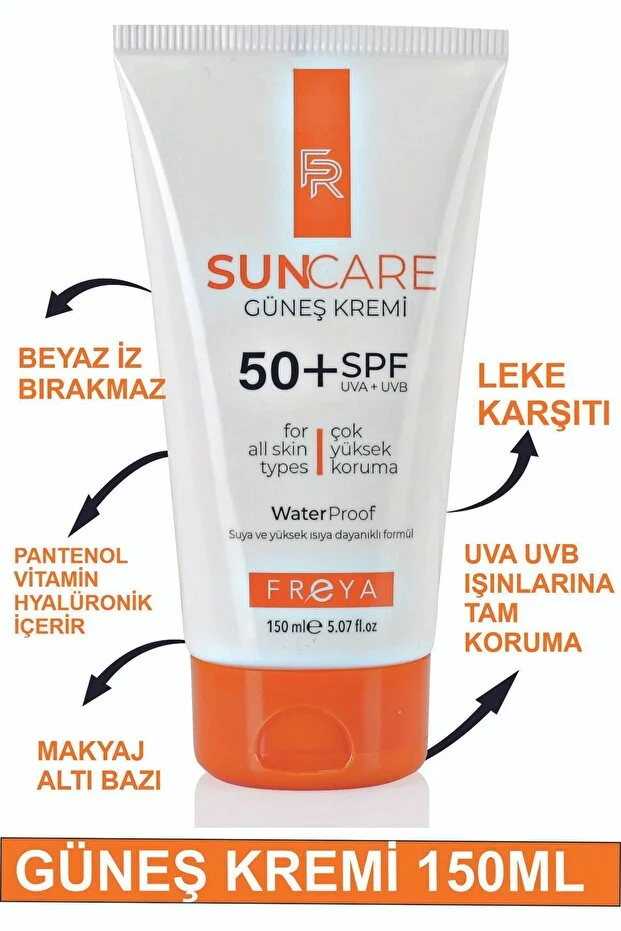Freya 150 ML "Güneş Kremi" SPF 50+ Leke Karşıtı Yüz ve Vücut Sun Care