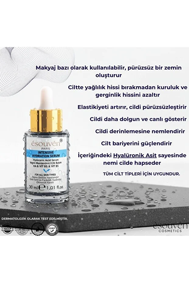 Esouven Paris Yoğun Nemlendirme ve Dolgunlaştırıcı, Yenileyici Cilt Bakım Serumu