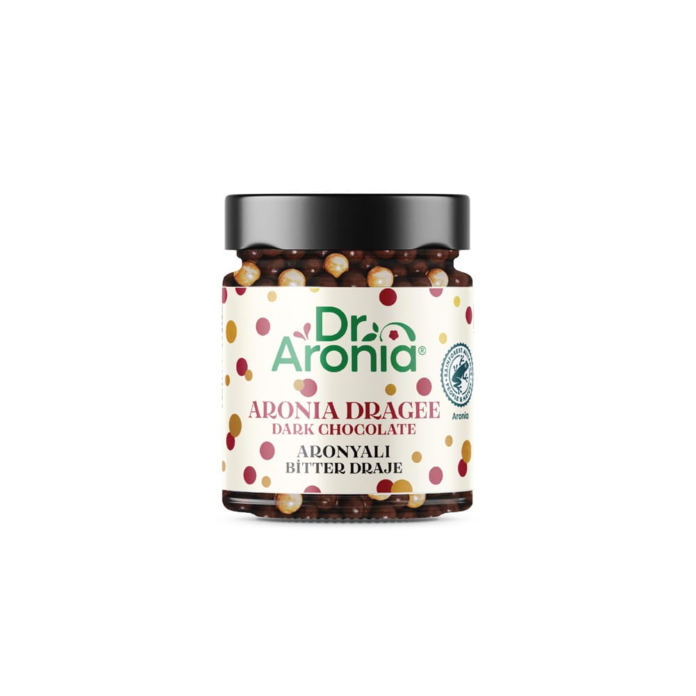 Dr.Aronia Aronyalı Bitter Draje 120 gr – %70 Belçika Çikolatalı  Gerçek Meyveli