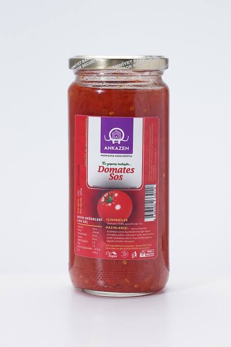 ANKAZEN Kadın Eliyle Domates Sos Katkısız 500 gr