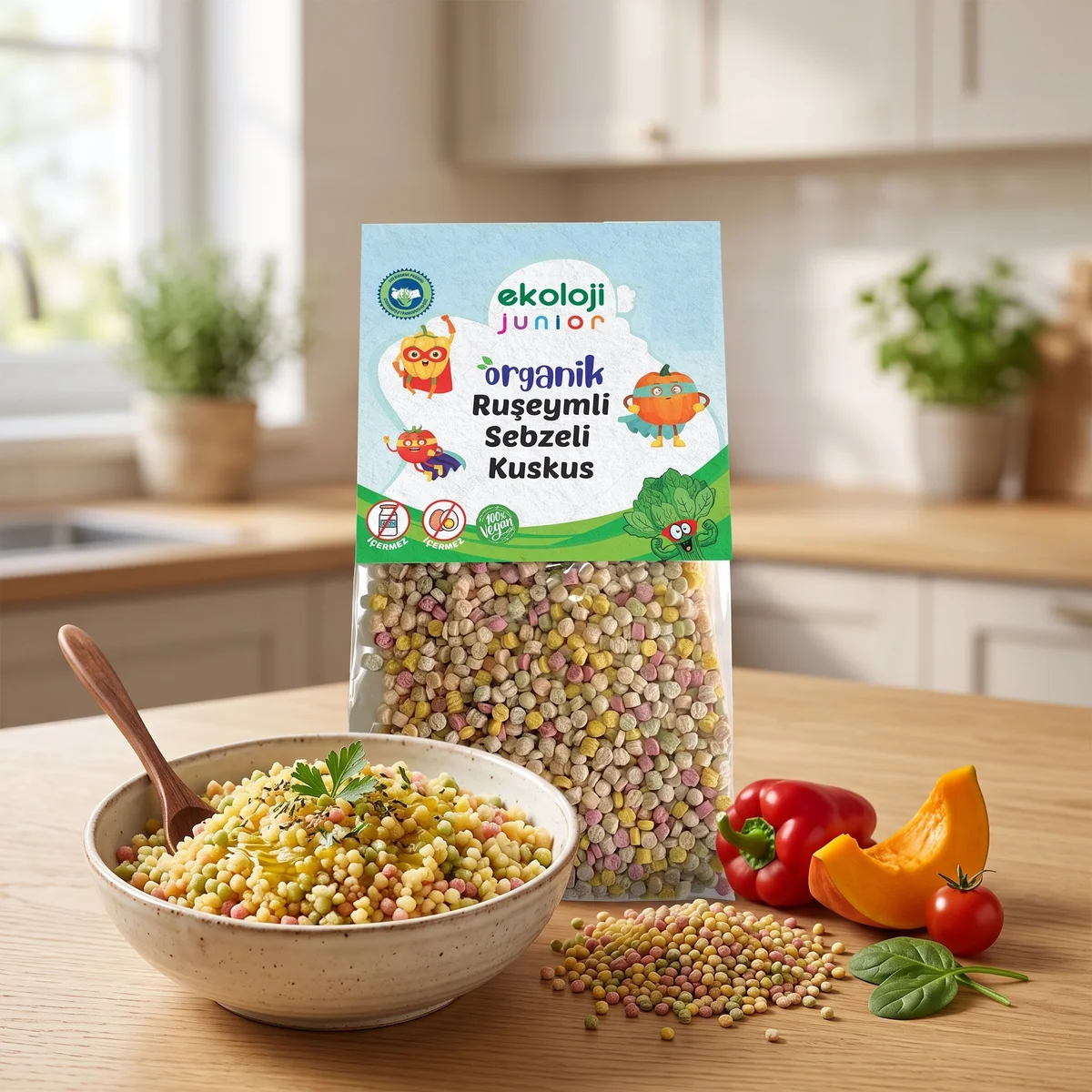 Junior Organik Ruşeymli Sebzeli Kuskus 250 Gr.