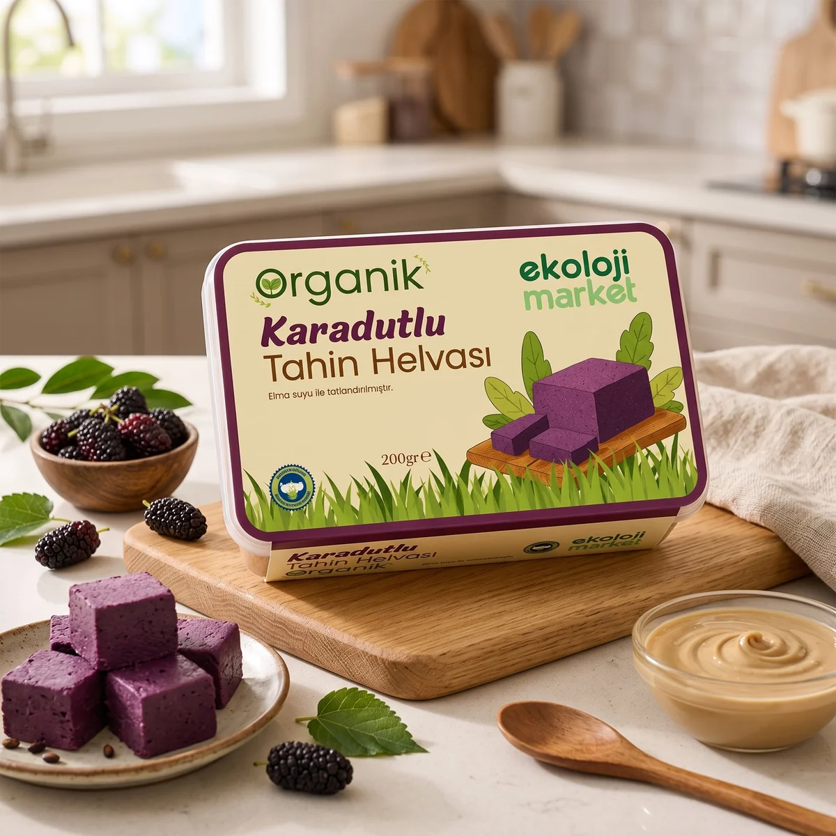 Organik Tahin Helvası Karadutlu 200 Gr.