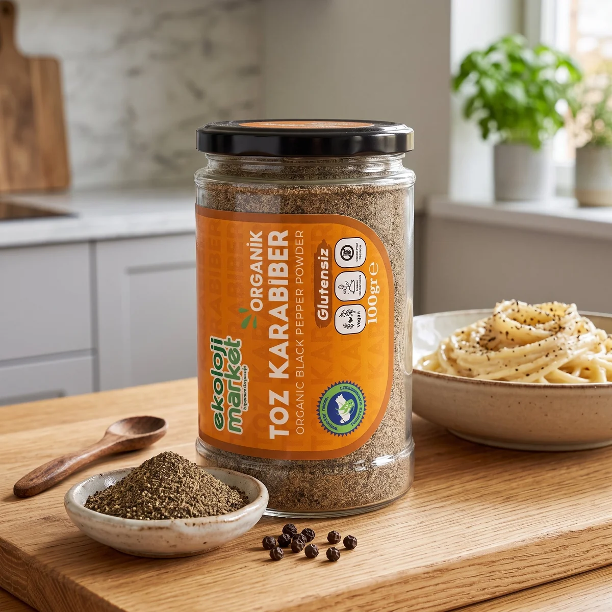 Organik Kavanoz Toz Karabiber 100 Gr.
