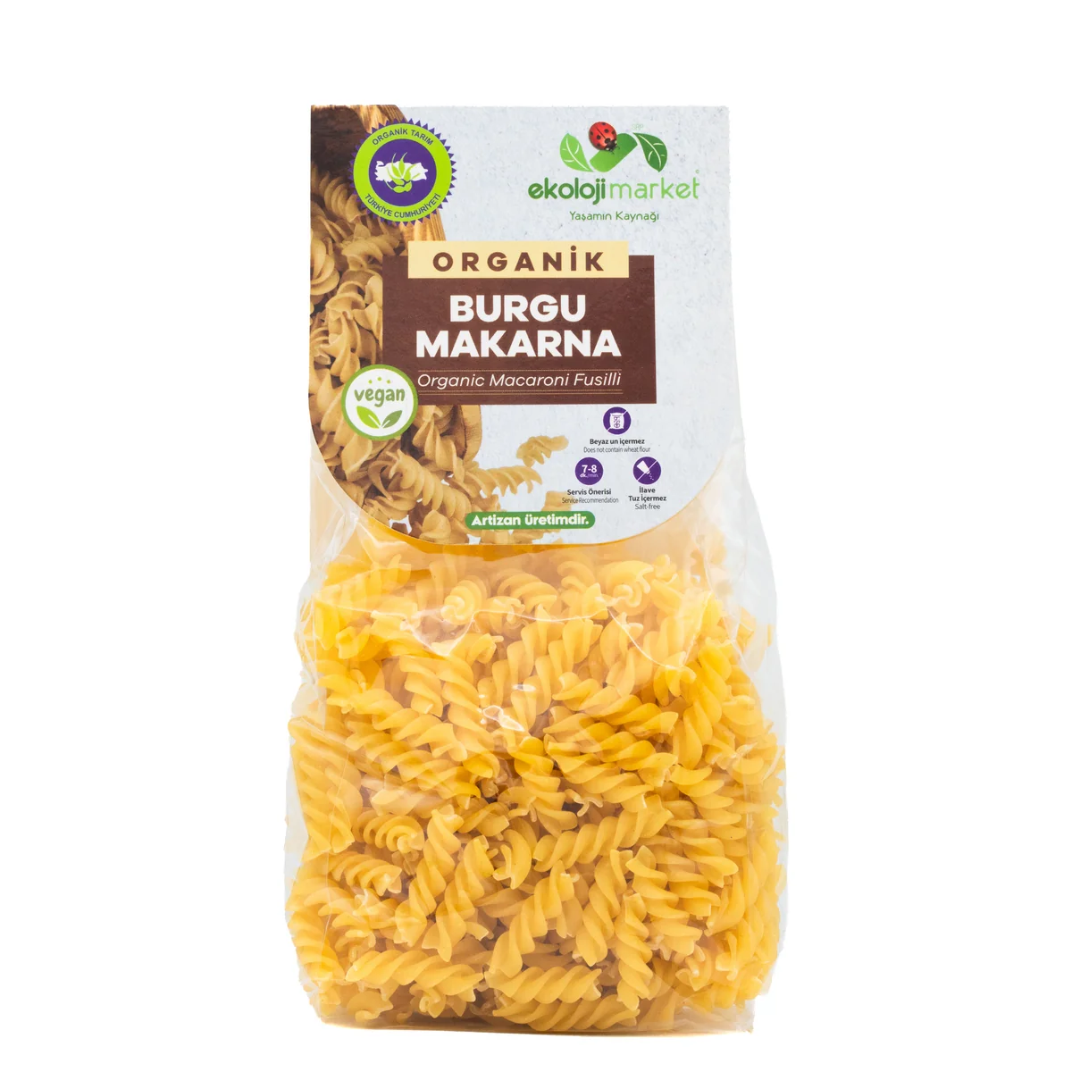 Organik Sade Burgu Makarna 300 Gr.