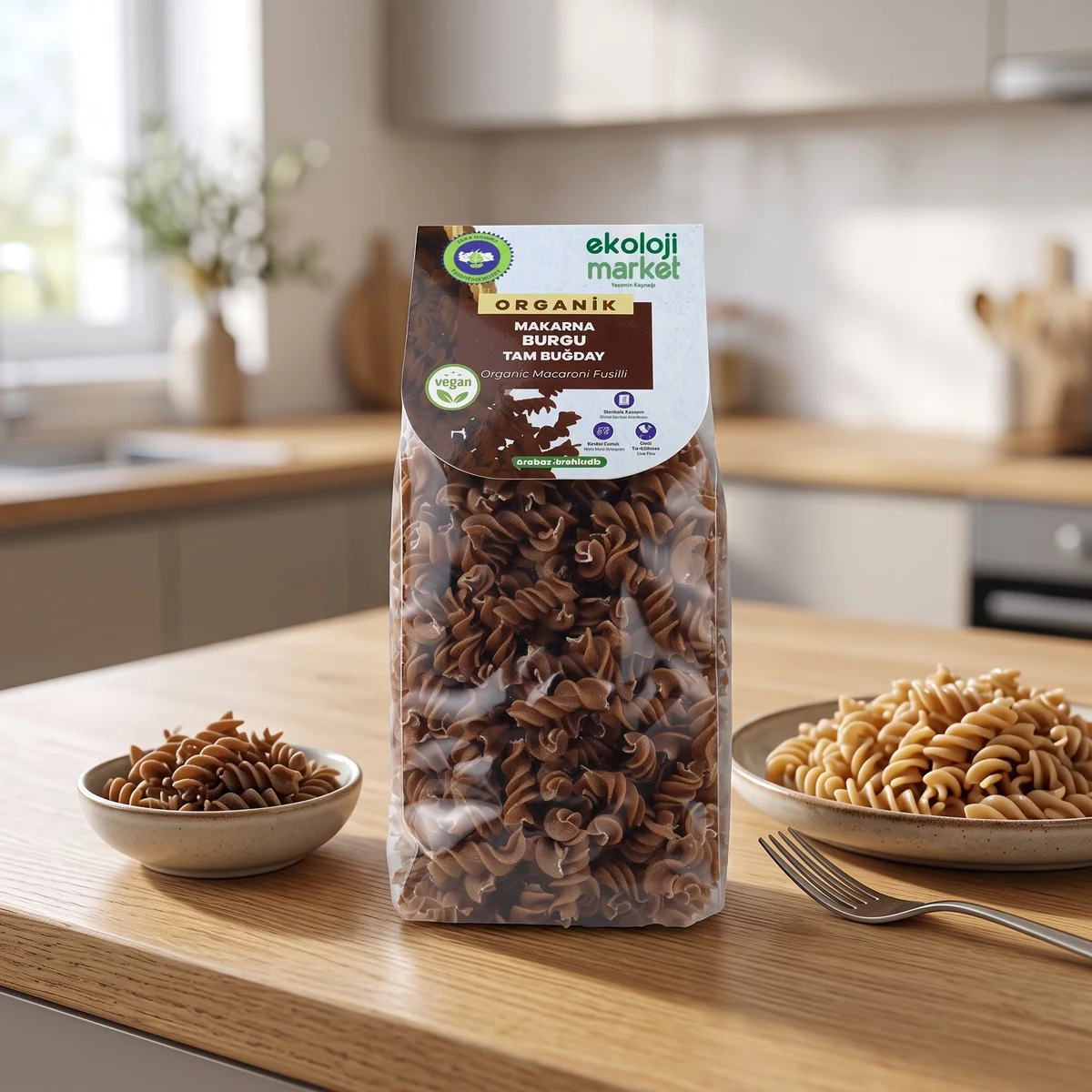 Organik Tam Buğday Burgu Makarna 300 Gr.